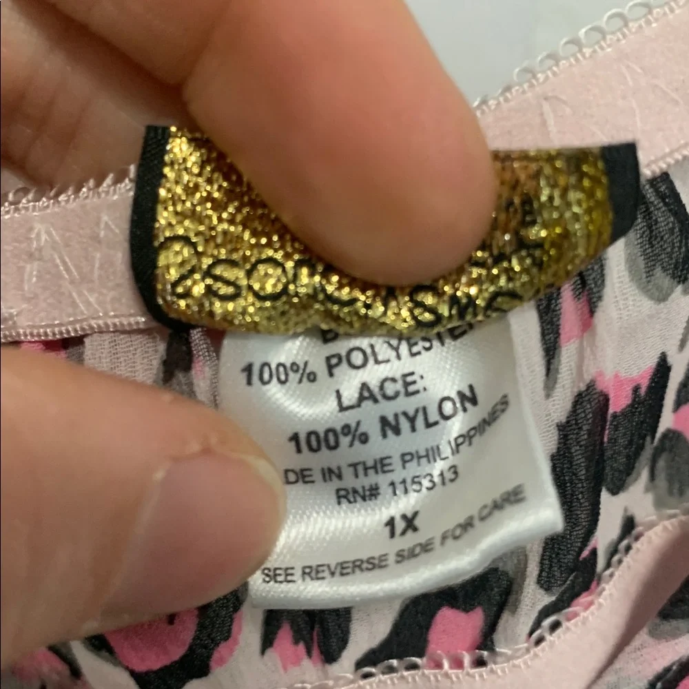 Y2K Cinema Etoile Pink Leopard Print Lingerie Dress - Picture 6 of 10